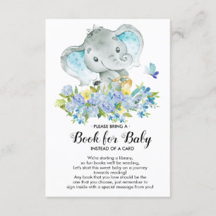 Carte D'accompagnement Eléphant Baby Boy Douche Livre pour Baby Card