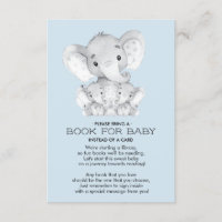 Eléphant Baby Twins Douche Livre pour Baby Card