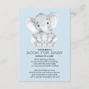 Carte D'accompagnement Eléphant Baby Twins Douche Livre pour Baby Card