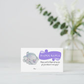 Carte D'accompagnement Eléphant Bébé mou | Baby shower (Debout devant)