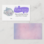 Carte D'accompagnement Eléphant Bébé mou | Baby shower (Devant / Derrière)