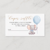 Carte D'accompagnement Elephant Bleu Avec Barreau De Ballons (Devant)