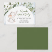 Carte D'accompagnement Elephant Blue Boy Greenery Livres Pour Bébé (Devant / Derrière)