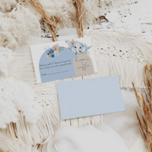 Carte D'accompagnement Elephant Boho Boy Baby shower Déchets Raffle