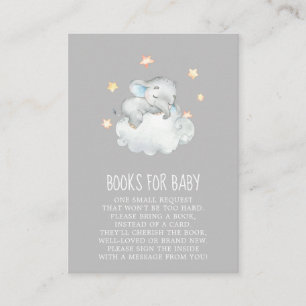Carte D'accompagnement Elephant Boy   Livres de Baby shower gris pour béb