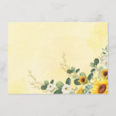 Carte D'accompagnement Eléphant de tournesol chic apporter un Baby shower (Dos)