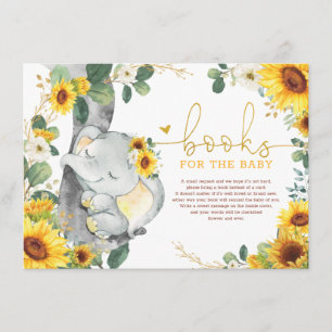 Carte D'accompagnement Eléphant de tournesol chic apporter un Baby shower