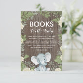 Carte D'accompagnement Elephant de verdure / Livres rustiques pour bébé (Debout devant)