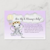 Carte D'accompagnement Elephant Hot Air Balloon La taille du ventre de ma (Devant)