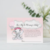 Carte D'accompagnement Elephant Hot Air Balloon Maman's Belly Taille bébé (Debout devant)