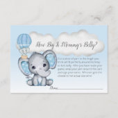Carte D'accompagnement Elephant Hot Air Balloon Maman's Belly Taille bébé (Devant)