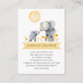 Carte D'accompagnement Eléphant Kisses Cadeau Douche (Devant)