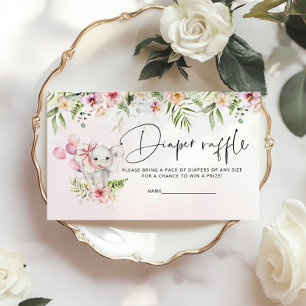 Carte D'accompagnement Elephant, Petit tirage de tombole de la couche d'a