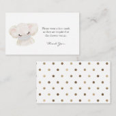 Carte D'accompagnement Eléphant porter un masque facial Baby shower (Devant / Derrière)