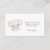 Carte D'accompagnement Eléphant porter un masque facial Baby shower (Devant)