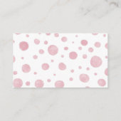 Carte D'accompagnement Eléphant rose avec des livres à ballons pour bébé (Dos)