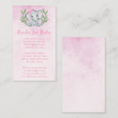 Carte D'accompagnement Elephant Tropical Summer Floral Livres pour bébé (Devant / Derrière)