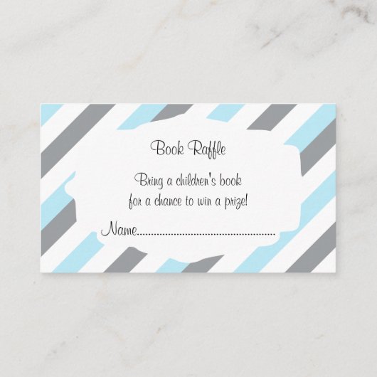 Carte D'accompagnement Eléphants Gris, Bleu et Blanc Livre Raffin (Dos)