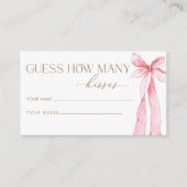 Carte D'accompagnement Elle essaie de deviner combien de baisers (Devant)
