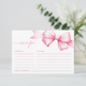 Carte D'accompagnement Elle est en train de nouer le noeud rose Bow Showe (Debout devant)