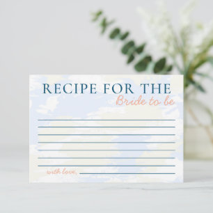 Carte D'accompagnement Elle est sur Cloud 9 Recette pour Fête des mariées