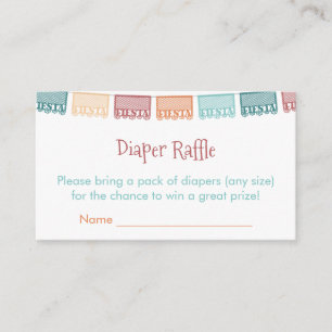 Carte D'accompagnement Elle-Esta Mexicaine Baby shower Fiesta Déchets Raf