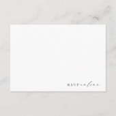 Carte D'accompagnement Ellesmere Minimaliste RSVP QR Code (Dos)