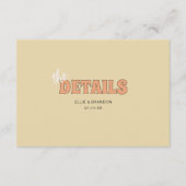 Carte D'accompagnement ELLIE Moderne Rétro QR Code Détails du Mariage (Devant)