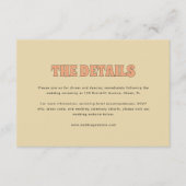 Carte D'accompagnement ELLIE Simple Rétro Moderne Détails du Mariage (Devant)