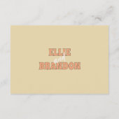 Carte D'accompagnement ELLIE Simple Rétro Moderne Détails du Mariage (Dos)