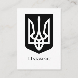 Carte D'accompagnement Emblème graphique contemporain Tryzub de l'Ukraine