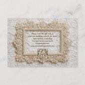 Carte D'accompagnement Embroidery Timeless Lace Frame Wedding Details (Dos)