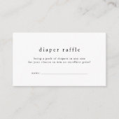 Carte D'accompagnement EMELIA Minimal Baby shower simple Raffle (Devant)