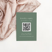 Carte D'accompagnement EMELIA QR Code Simple Mountain Rustic Wedding RSVP