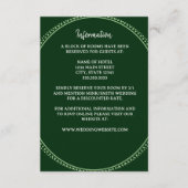 Carte D'accompagnement Emerald Elegance Wedding Enclosure Card (Devant)