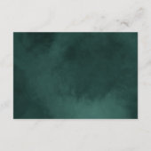 Carte D'accompagnement Emerald Green Border Détails de mariage élégant (Dos)