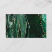 Carte D'accompagnement Emerald Green Gold Agate Ivory Mariage Website (Dos)