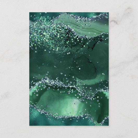 Carte D'accompagnement Emerald Green Parties scintillant Arch Détails du (Dos)