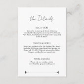 Carte D'accompagnement Emerald Green Romantic Floral Wedding Details (Devant)