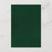 Carte D'accompagnement Emerald Green Rose Elegant Wedding Details QR Code (Dos)