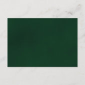 Carte D'accompagnement Emerald Green Rose Elegant Wedding Website (Dos)