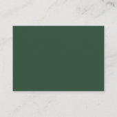 Carte D'accompagnement Emerald Green Script Western Rustic Mariage Détail (Dos)