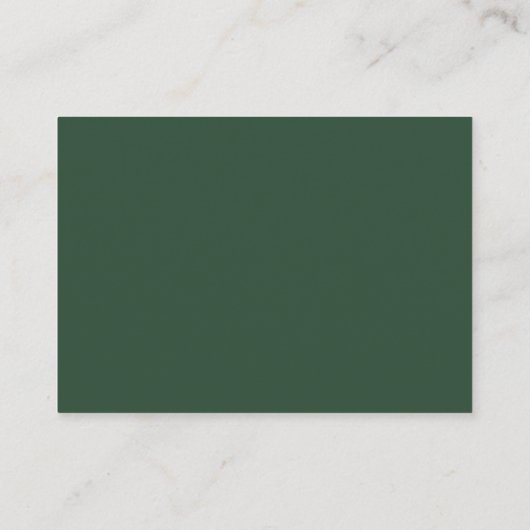 Carte D'accompagnement Emerald Green Script Western Rustic Mariage Détail (Dos)