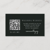 Carte D'accompagnement Emerald Tropical QR code RSVP Mariage Website (Devant)