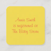 Carte D'accompagnement Empreintes bébé (Dos)