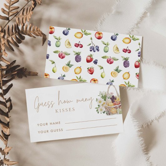 Carte D'accompagnement En dehors du marché  Devinez combien de baisers Je