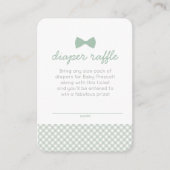 Carte D'accompagnement en vichy arc cravate baby shower de couche verte t (Devant)