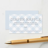 Carte D'accompagnement En vichy Bleu doux Baby shower au au carreau