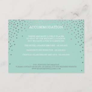 Carte D'accompagnement ENCADREMENT chic rustique mini confettis argent mi