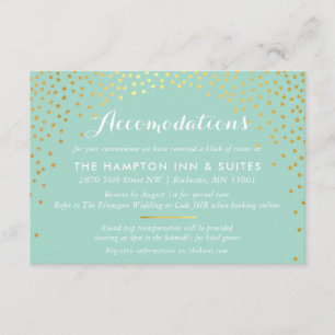 Carte D'accompagnement ENCADREMENT chic rustique mini confettis dorés men